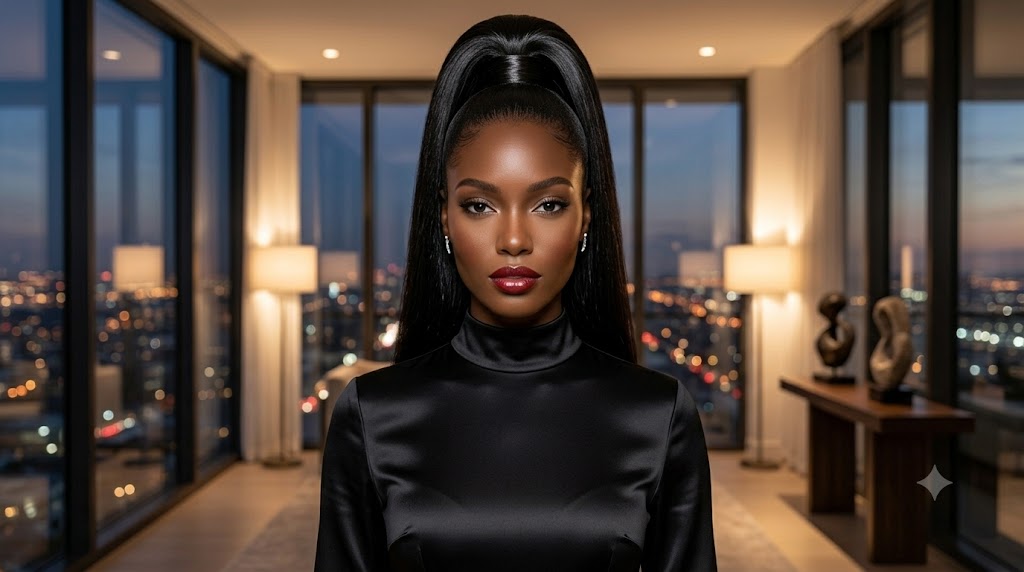 The Editorial High Glass-Hair Ponytail